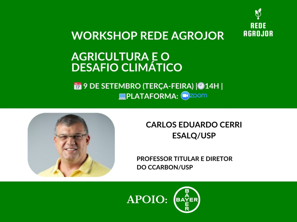 Às vésperas da COP 30, workshop da Agrojor debate agricultura e os desafios climáticos com o prof. Cerri, da Esalq