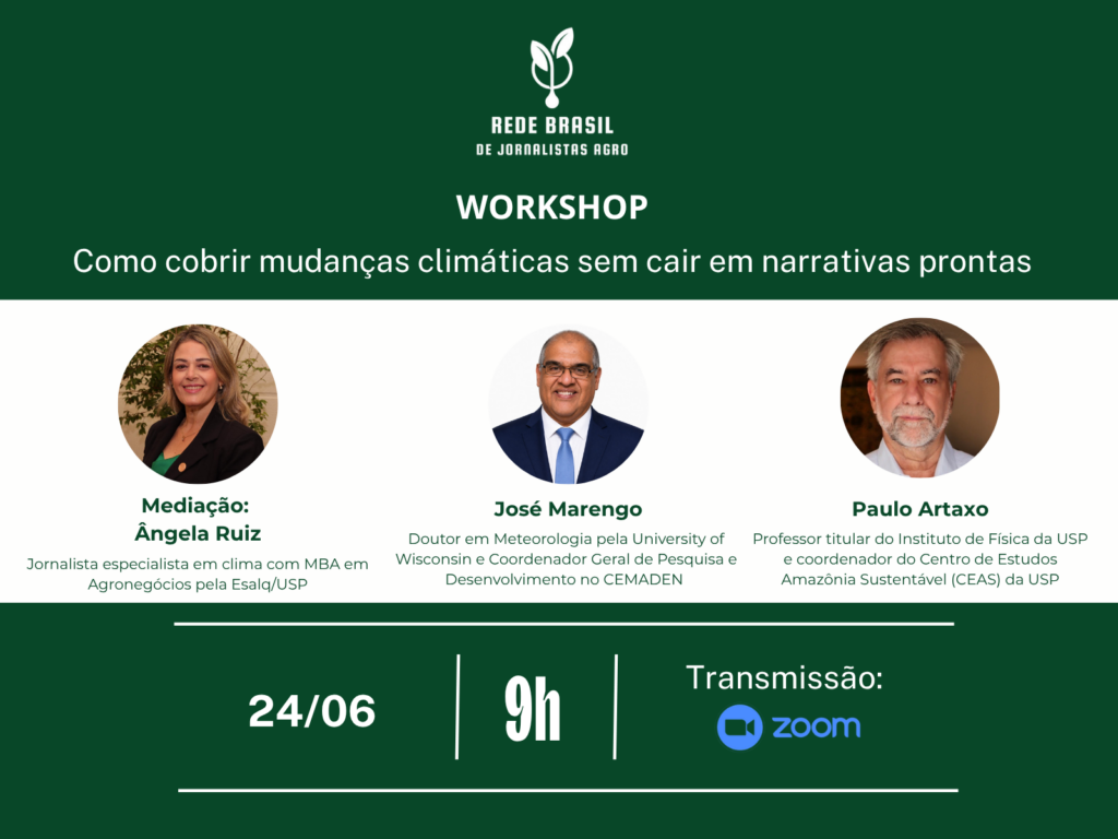 Workshop aborda cobertura de mudanças climáticas